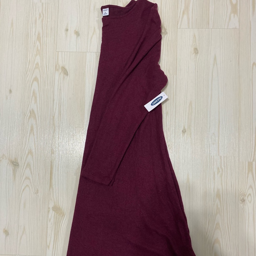 Burgundy soft & simple dress